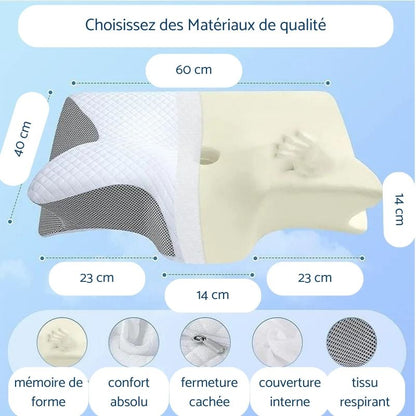 ErgoCloud™: l'oreiller ergonomique pour des nuits reposantes