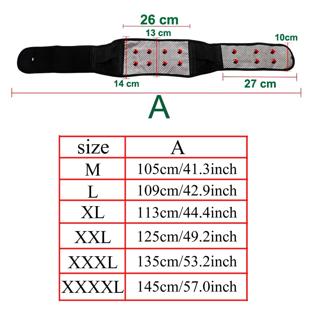 Ceinture de Dos en tourmaline chauffante